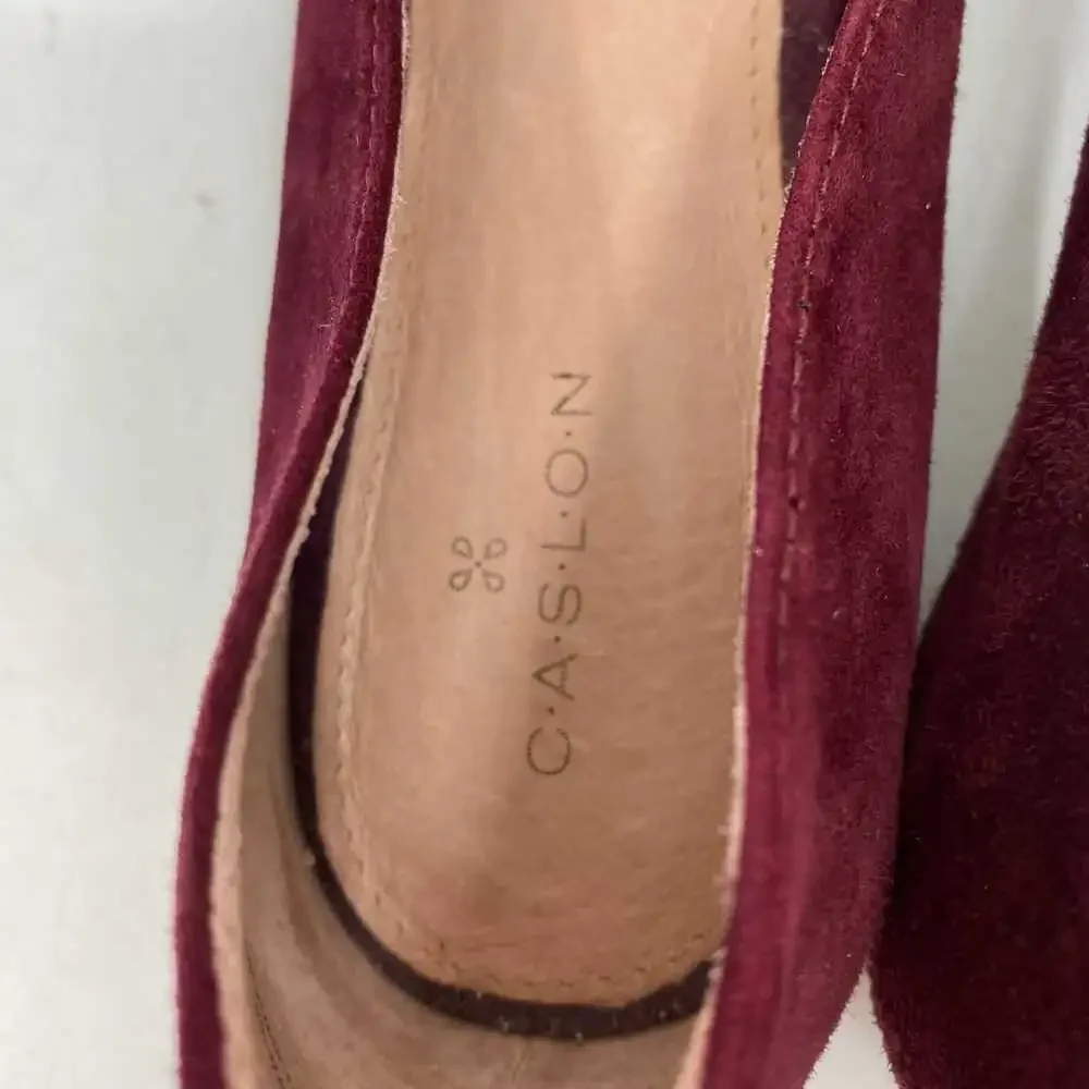 Caslon Dark Red Suede Flats | Women’s Size 7
